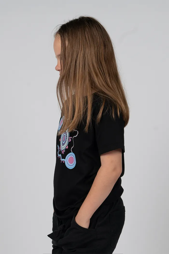 A Woman's Connection Black Cotton Crew Neck Kids T-Shirt