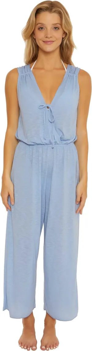 Breezy Basics Wrap Front Jumpsuit Cover-Up BECCA, Coastline