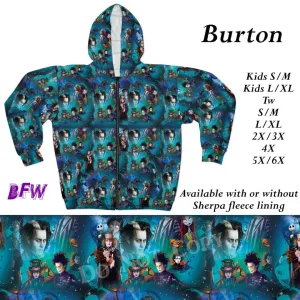 Burton zip up hoodies with and without sherpa fleece lining