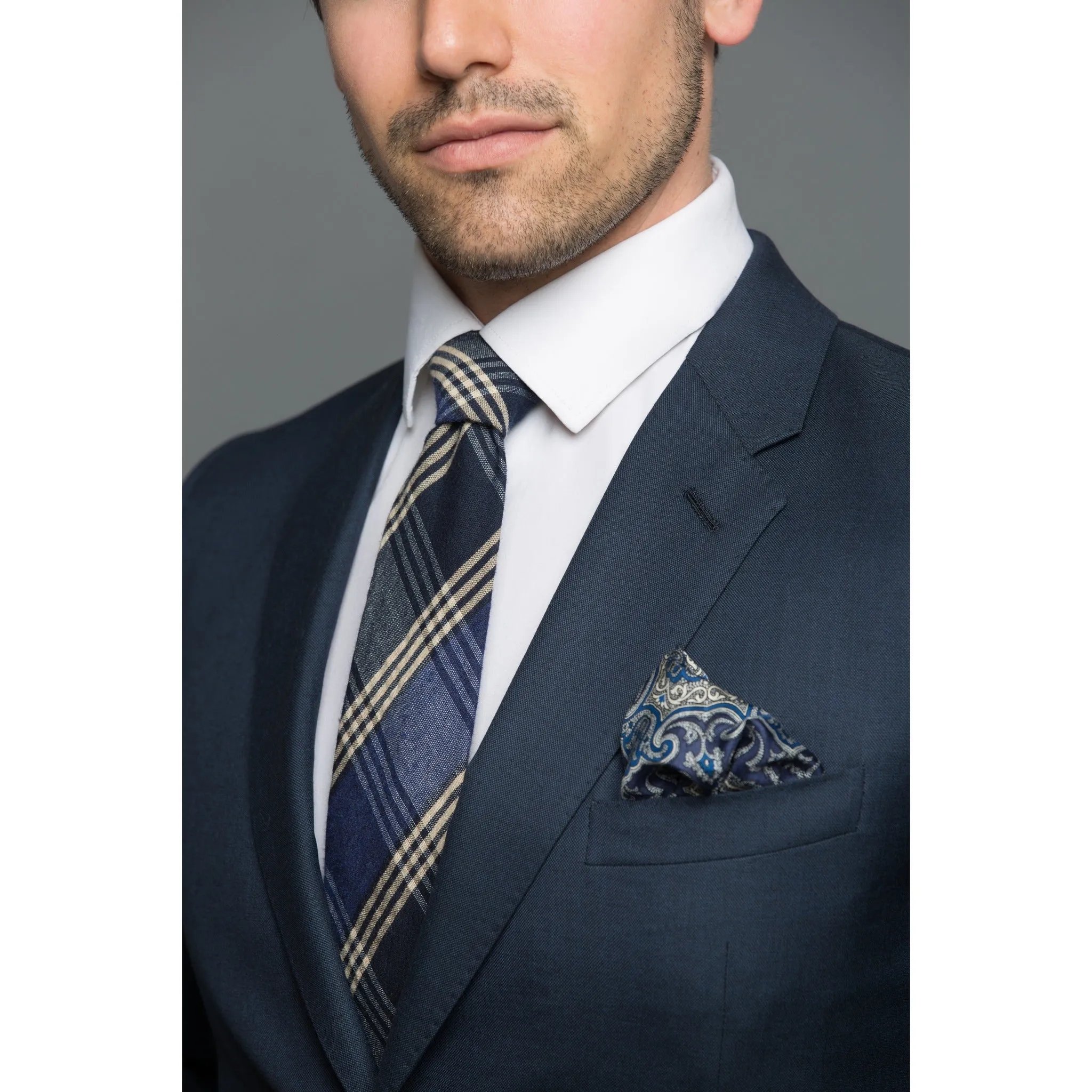 Chelsea Navy Sharkskin 2-Piece Suit