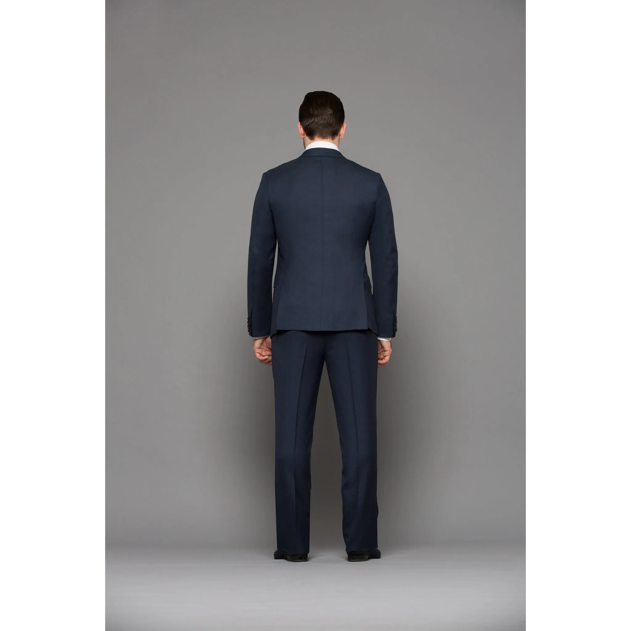Chelsea Navy Sharkskin 2-Piece Suit