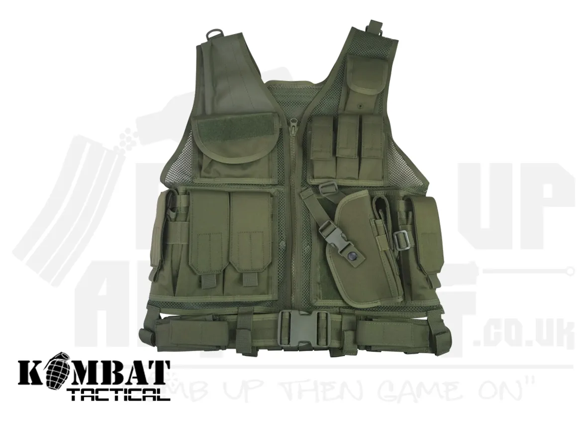 Cross Draw Tactical Vest - OD Green