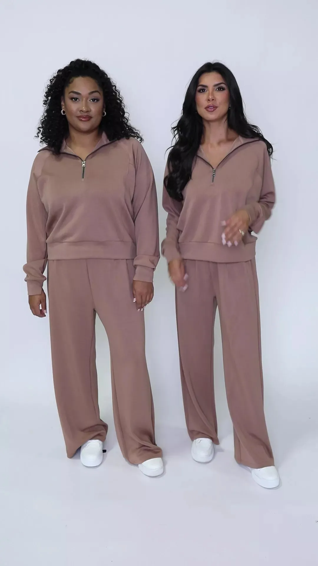 Let's Just Stay Mocha Quarter Zip Knit Pullover FINAL SALE