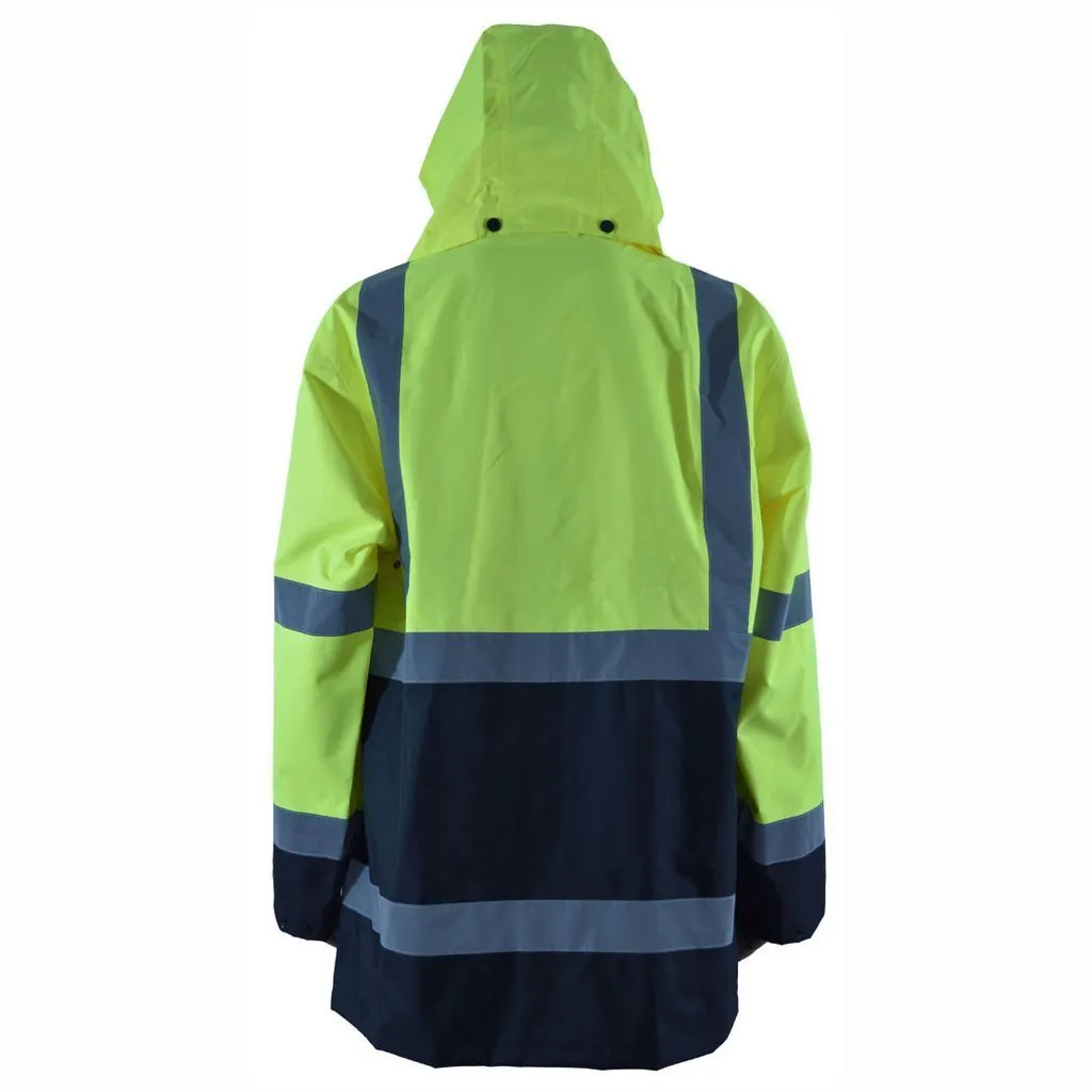 Petra Roc LBRJK-C3 Class 3 Lime/Black Two Tone Waterproof Rain Jacket