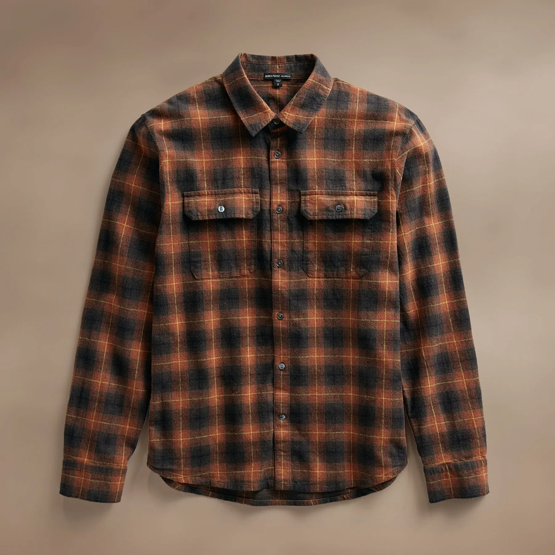 Plaid Flannel Shirt - Amber Plaid