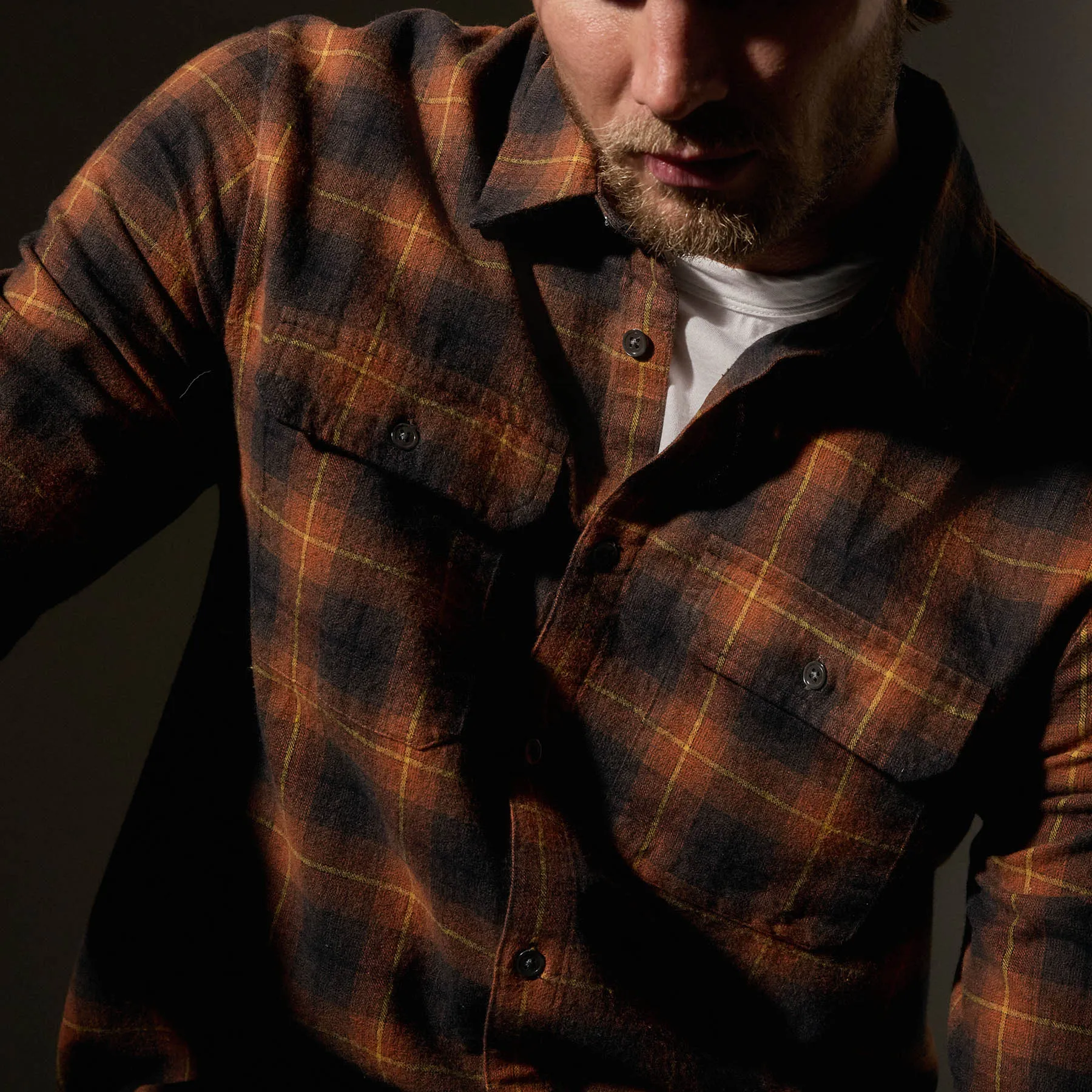 Plaid Flannel Shirt - Amber Plaid
