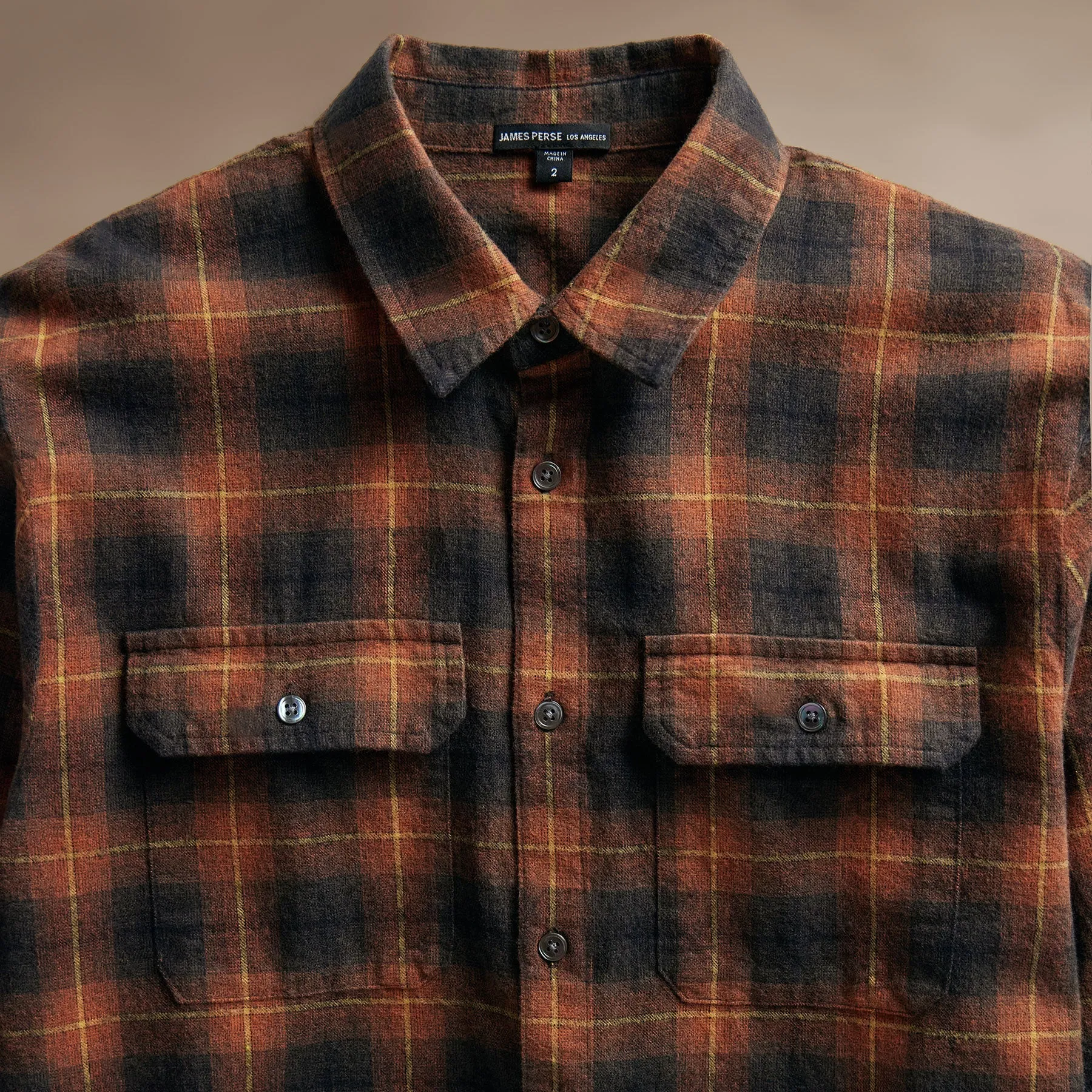 Plaid Flannel Shirt - Amber Plaid