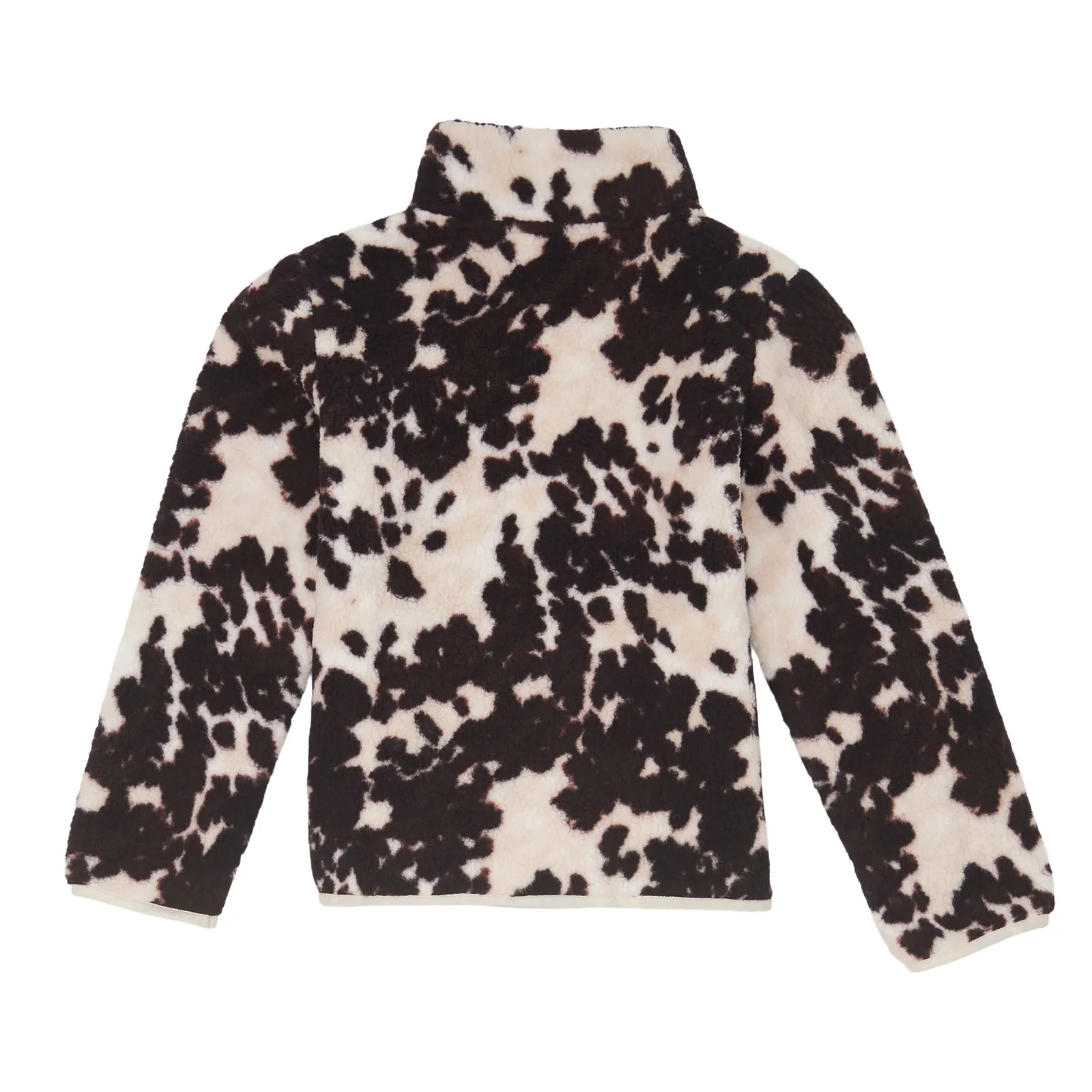 Wrangler Girls Cow Print Western Sherpa 1/4 Zip Pullover 112355921